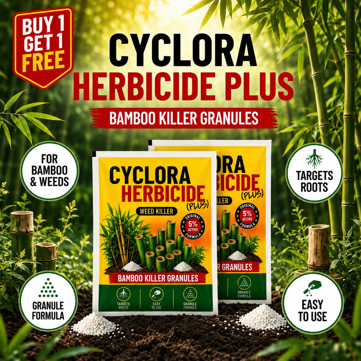 Cyclora Herbicide Granules and growth supplements