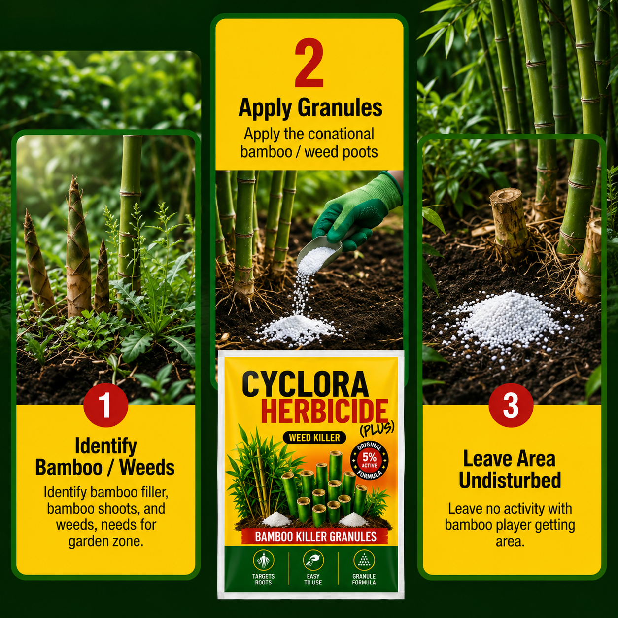 Cyclora Herbicide Granules and growth supplements
