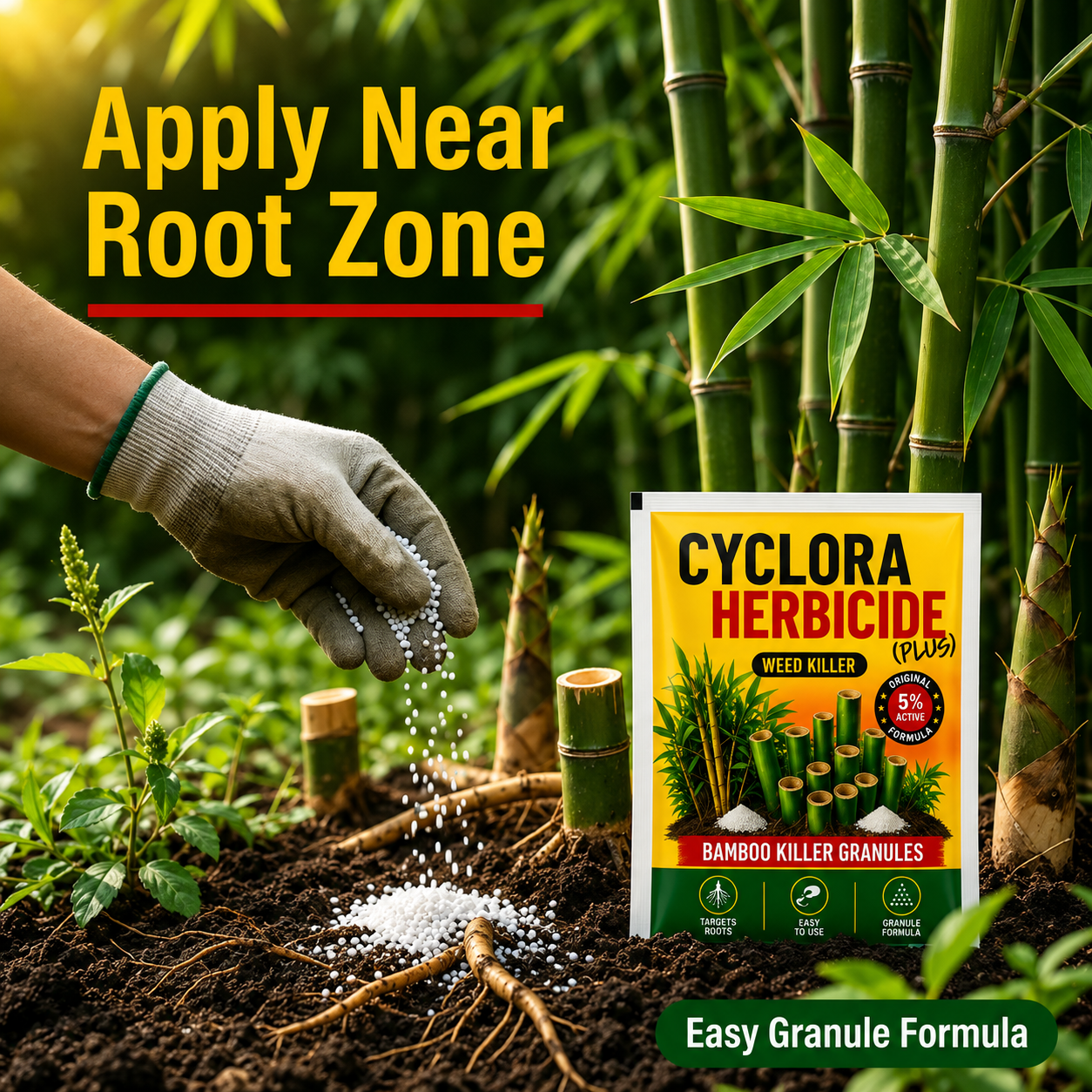 Cyclora Herbicide Granules and growth supplements