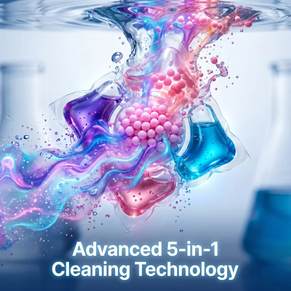 5-in-1 Dissolvable Magic Laundry Pods – No Mess, Deep Clean Wash - Pack of 10