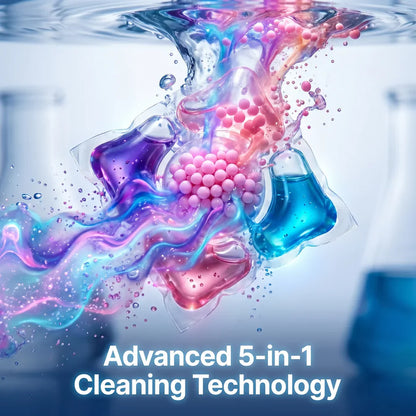 5-in-1 Dissolvable Magic Laundry Pods – No Mess, Deep Clean Wash - Pack of 10
